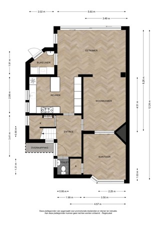 Floorplan - Tjoenerstraat 13, 7416 XK Deventer